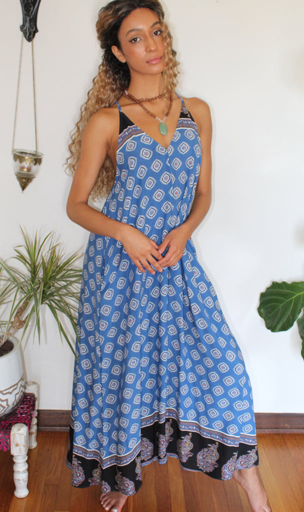 Komodo Blue Sun Dress - Yoga Clothing by Daughters of Culture