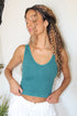 V Neck Ribbed Crop Top