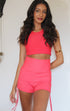Sun Dust High Waist Short in Red