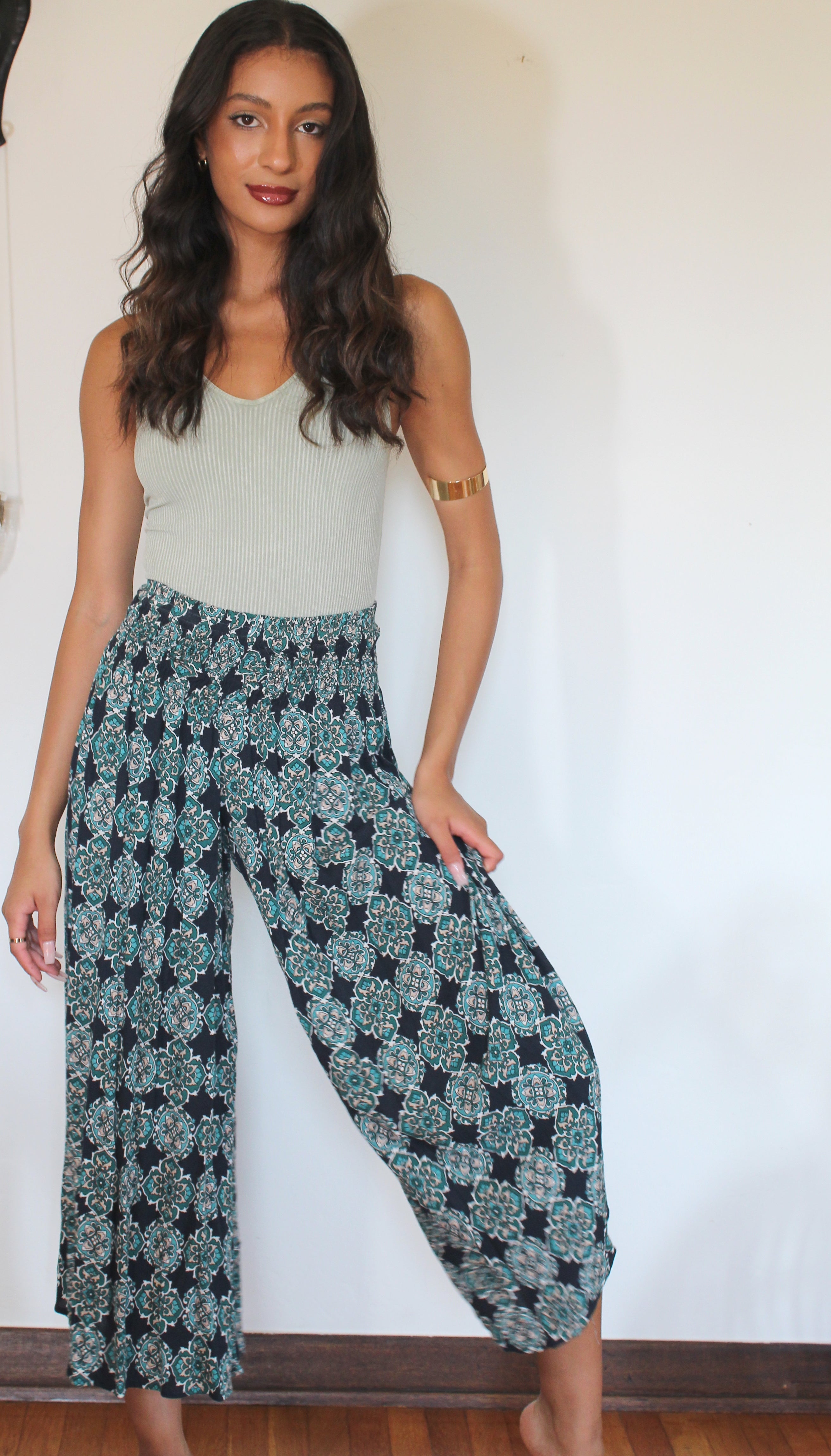 Moroccan Mint Flare Pant - Yoga Clothing by Daughters of Culture
