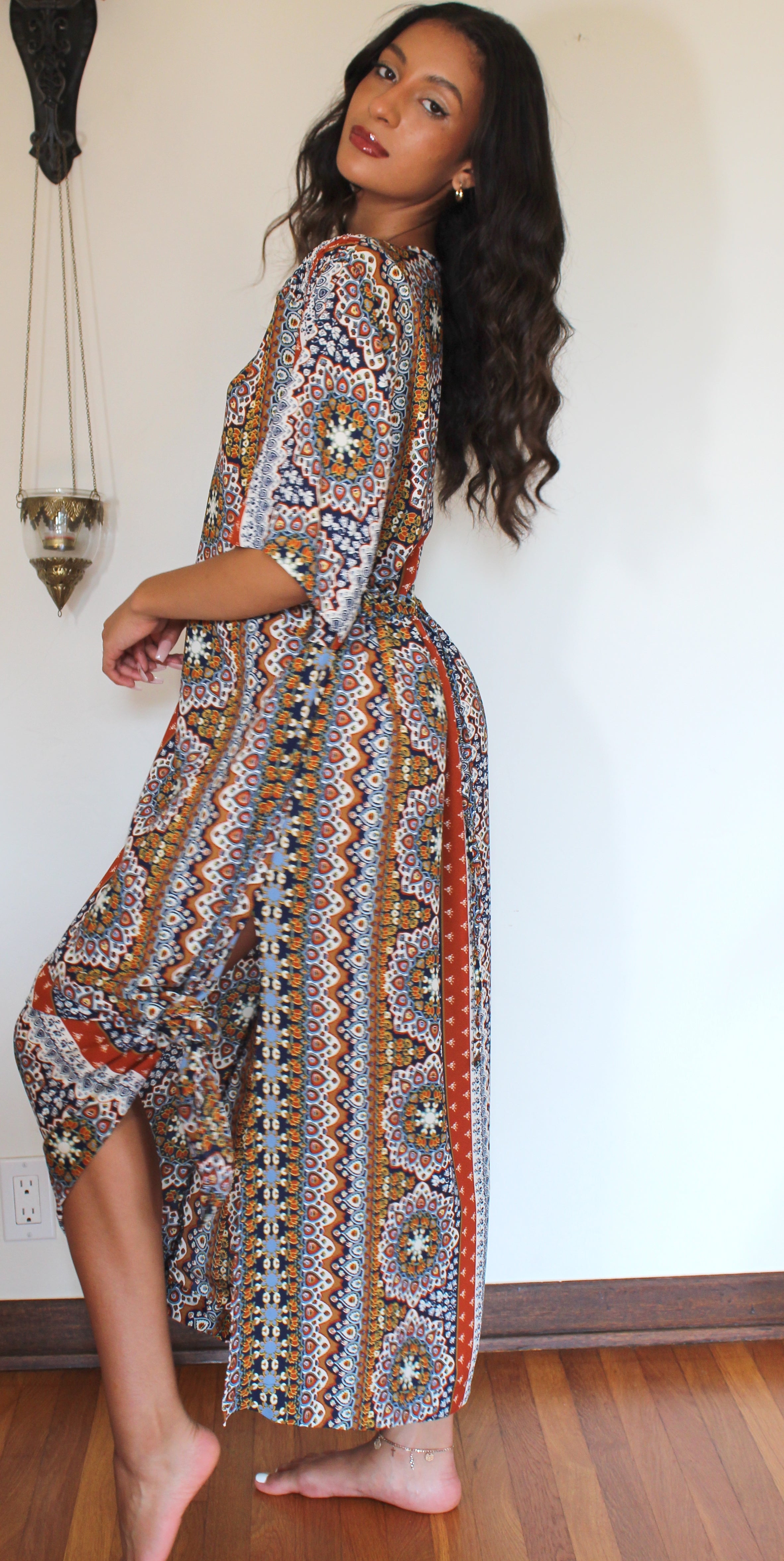 Boho Rust High Priestess Dress - Yoga Clothing by Daughters of Culture Boho Rust High Priestess Dress - Yoga Clothing by Daughters of Culture