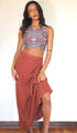 Rust Wrap Skirt