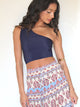 Rib One Shoulder Top