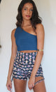 Rib One Shoulder Top