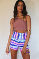 Space Tie Dye High Waist Short
