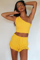 Rib One Shoulder Top