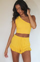Rib One Shoulder Top