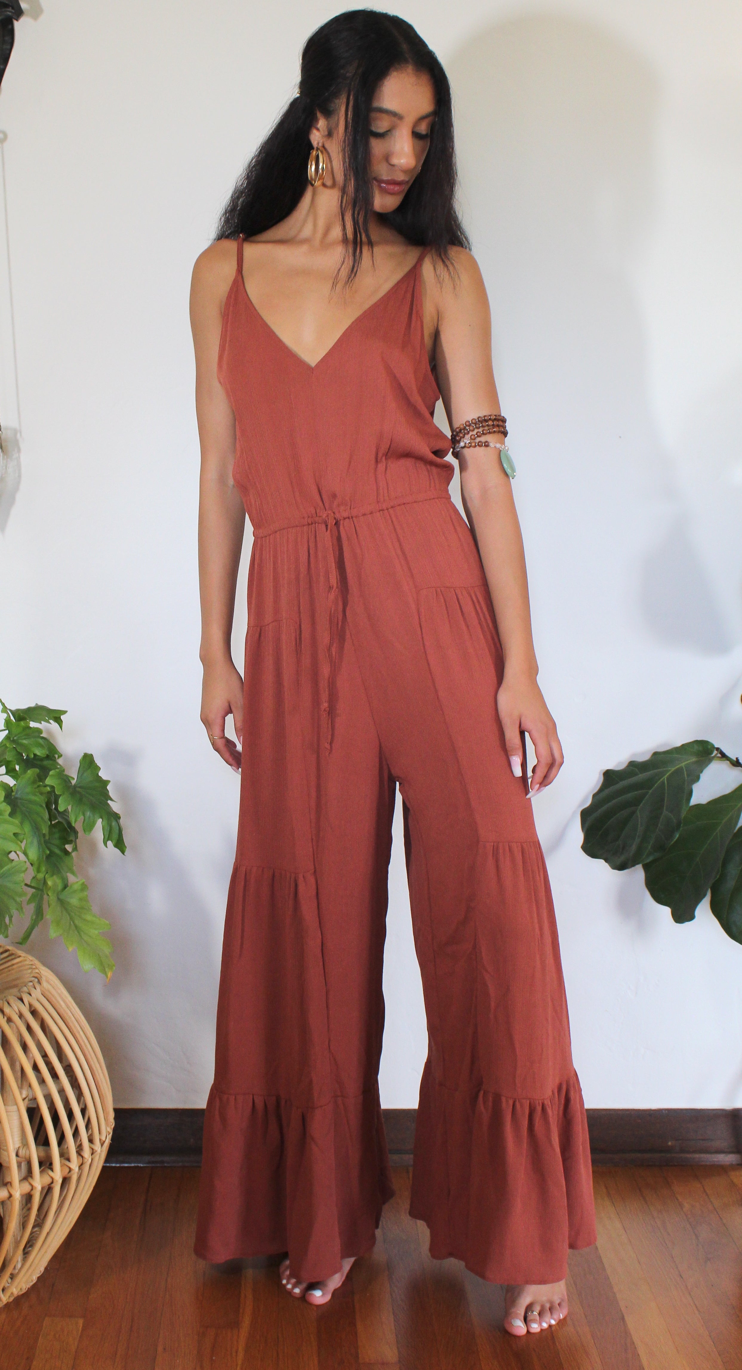 Rust Empress Jumpsuit Yoga Clothing by Daughters of Culture