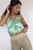 Chakra Tie Dye V Neck Ribbed Crop Top