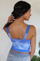 Indigo Tie Dye V Neck Crop Top