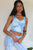Sufi Blue Tie Dye V Neck Crop Top