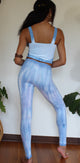 Sufi Blue Tie Dye V Neck Crop Top