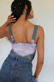 Grey Jewel Tie Dye Crop Top