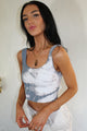 Tie Dye Chevron Crop Top