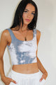 Tie Dye Chevron Crop Top