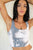Tie Dye Chevron Crop Top