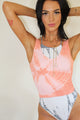 Coral Chakra Tie Dye Crop Top