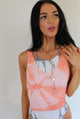 Coral Chakra Tie Dye Crop Top