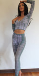 High Vibe Tie Dye Legging in Grey Stone