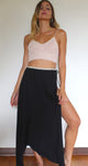 Black Lotus Wrap Skirt