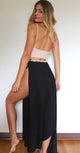 Black Lotus Wrap Skirt