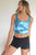 Tie Dye Chevron Crop Top
