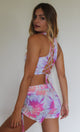 Astro Tie Dye High Waist Short in Rose