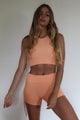 Apricot Rib High Waist Short