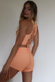 Apricot Rib High Waist Short