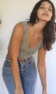 Plunge V-Neck Crop Top