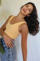 V Neck Ribbed Crop Top