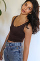 V Neck Ribbed Crop Top