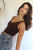 V Neck Ribbed Crop Top