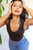 V Neck Ribbed Crop Top