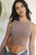 Chevron Highneck Crop Top