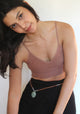 Lace Embroidered V Neck Bralette