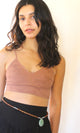 Lace Embroidered V Neck Bralette