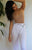 White Knit Sufi Pant ~ Yoga /  Lounge / Bohemian