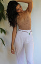 White Knit Sufi Pant ~ Yoga /  Lounge / Bohemian