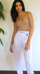 White Knit Sufi Pant ~ Yoga /  Lounge / Bohemian