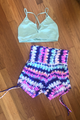 Space Tie Dye High Waist Short