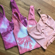 Coral Chakra Tie Dye Crop Top