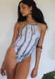 High Neck Tie Dye Bodysuit