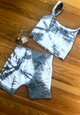 Tie Dye Chevron Crop Top