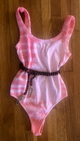 Crew Neck "Tiger"Tie Dye Bodysuit