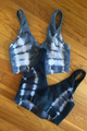 Tie Dye V Chevron Bra