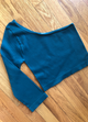 Ribbed One Shoulder 3/4 Sleeve Crop Top