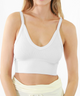 V Neck Rib Crop Top