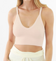 V Neck Rib Crop Top