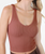 V Neck Ribbed Crop Top